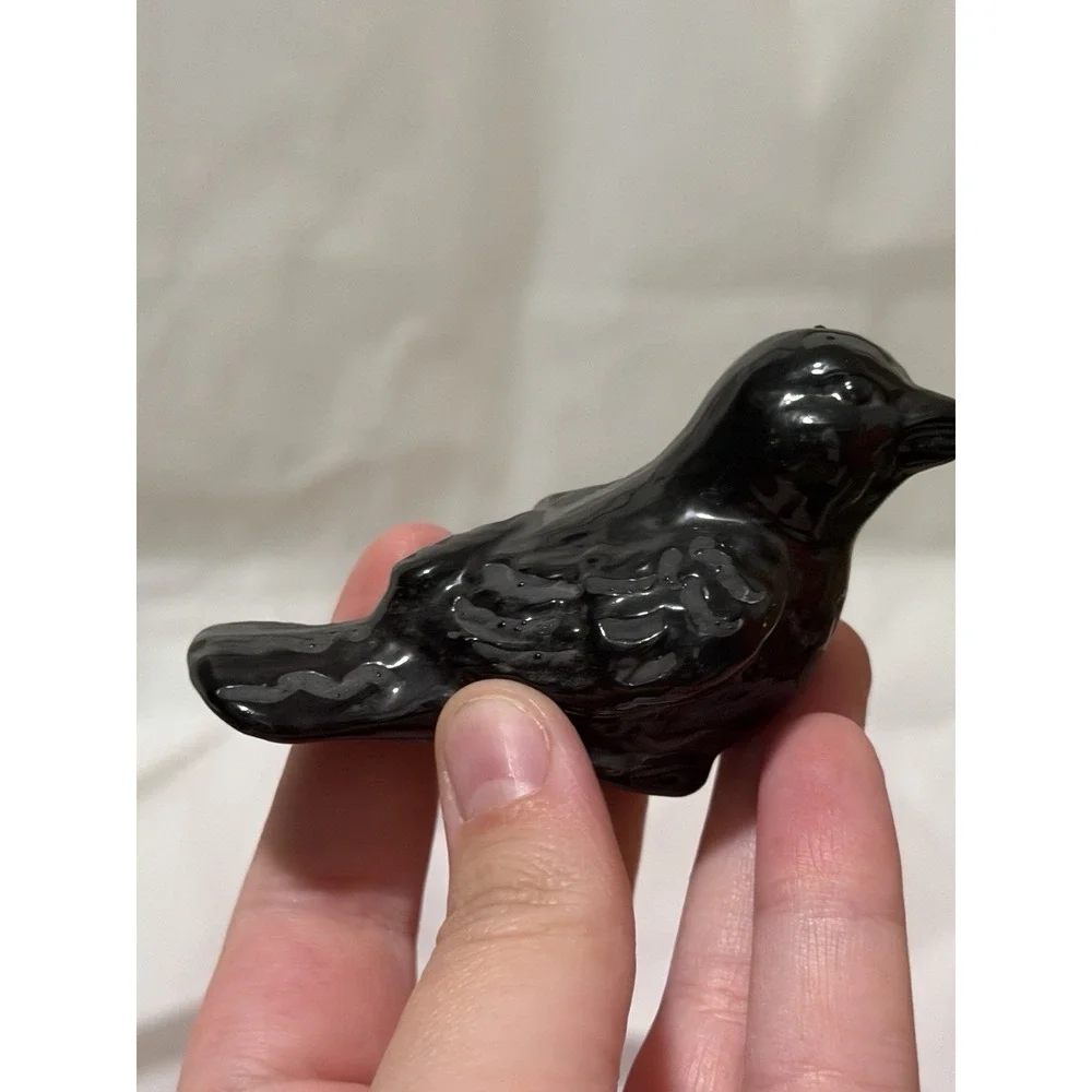 Vintage Blackbird Ceramic Figure 4in